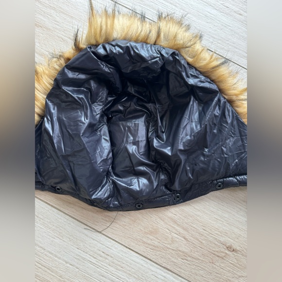 S13 women’s black coat size extra large with detachable fur hood - Picture 10 of 13